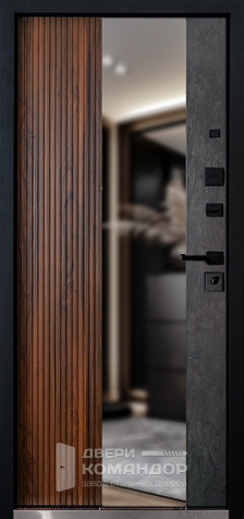 Входная дверь цвет мрамор с деревом №3 - внутренняя сторона