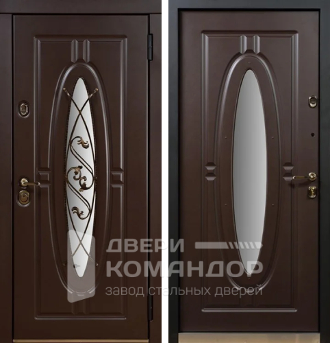 Входная дверь со стеклом в частный дом №13