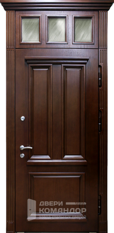 Металлическая дверь с фрамугой сверху №13 - наружная сторона