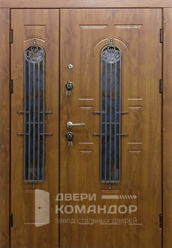 Стальная дверь со стеклом №55