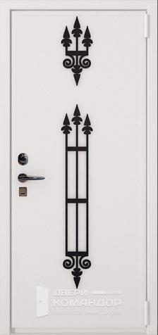 Входная железная дверь с ковкой №16 - наружная сторона
