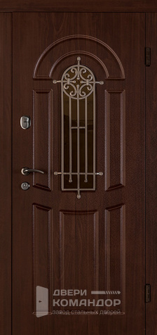 Дверь в дом со стеклопакетом №1 размером 860x2050 мм - наружная сторона