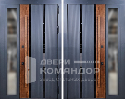 Входная дверь для дома со стеклом №29