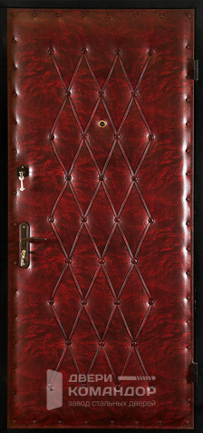 Дешевая металлическая дверь входная эконом класса №12 - наружная сторона