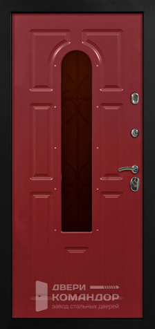 Входная дверь с окном в частный дом №15 - внутренняя сторона