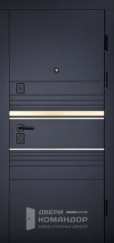 Черная железная дверь №124 - наружная сторона