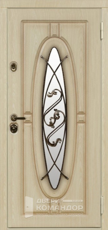 Входная дверь с окном №6 размером 860x2050 мм - наружная сторона