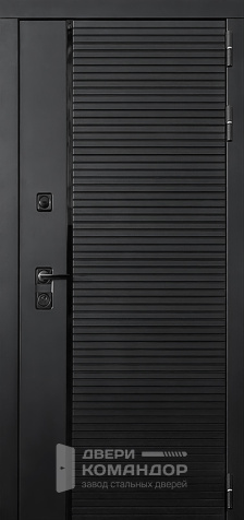 Дверь входная металлическая белая внутри с зеркалом максимум №22 - наружная сторона