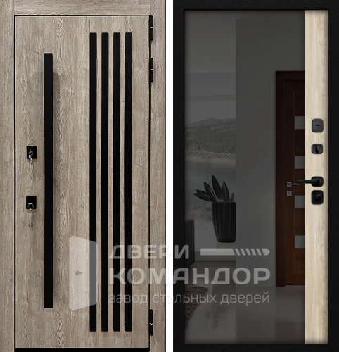 Зеркальная входная дверь в дом №31