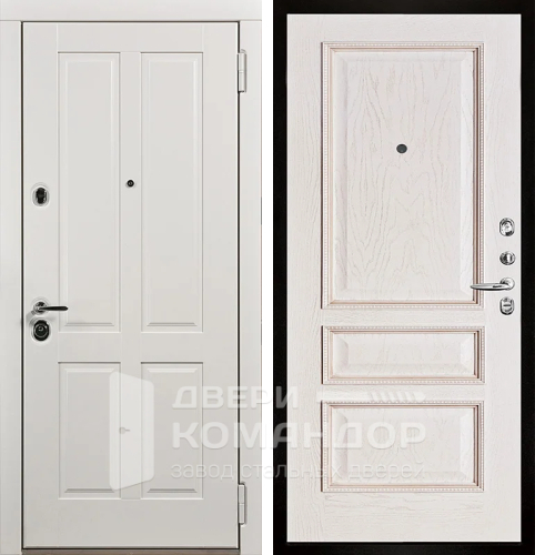 Белая входная дверь №17