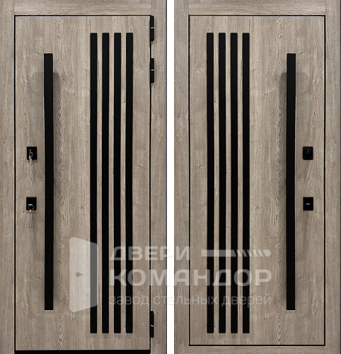 Входная дверь лофт с высокой ручкой №108