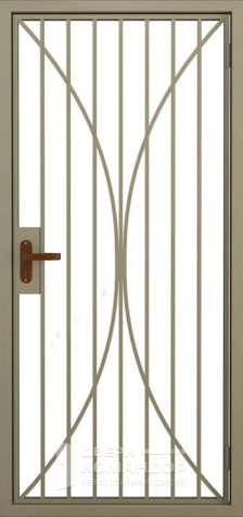Металлическая решетчатая дверь в тамбур №5 размером 860x2050 мм - наружная сторона