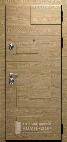 Стальная дверь беленый дуб №82 размером 860x2050 мм - наружная сторона