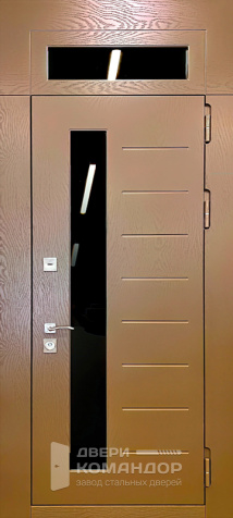 Входная стальная дверь с фрамугой №56 - наружная сторона