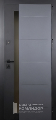 Входная дверь для частного дома со стеклом №5 - наружная сторона