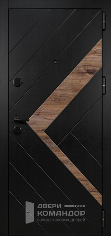 Зимняя входная дверь с терморазрывом №123 - наружная сторона