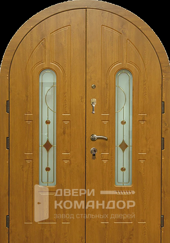 Входная дверь в дом арочная №56