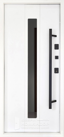 Дверь входная металлическая утепленная с зеркалом №64 размером 860x2050 мм - внутренняя сторона