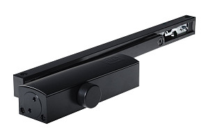 Фото «Доводчик Doorlock dl100s en3 со скользящей тягой черный, hold open»