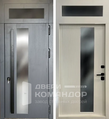 Остекленная дверь с фрамугой №12