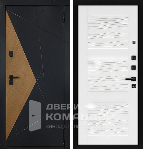 Входная дверь с двухцветной панелью №113