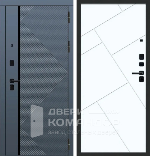 Синяя входная дверь в квартиру №41