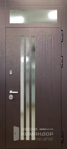 Дверь металлическая с фрамугой №52