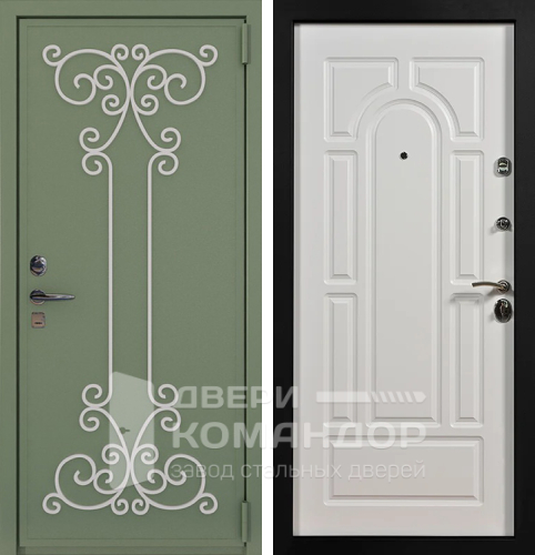 Дверь входная металлическая с элементами ковки №20