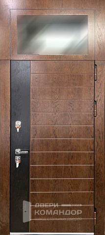 Металлическая дверь с верхней фрамугой №15 - наружная сторона