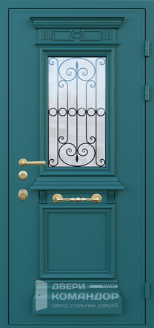 Входная дверь со стеклом на дачу №18 размером 860x2050 мм - наружная сторона