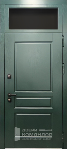 Дверь входная металлическая с фрамугой сверху №28 - наружная сторона