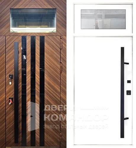 Входная дверь с окном сверху №17