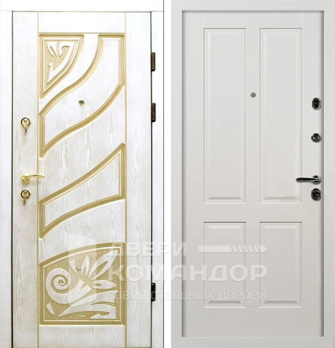 Входная дверь белый дуб №2