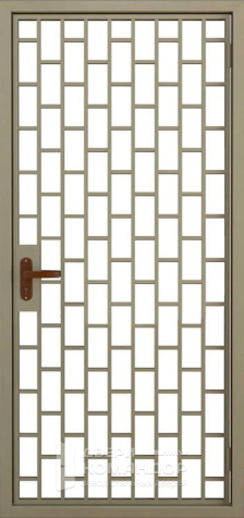 Решетчатая дверь металлическая на лестничную площадку №4 размером 860x2050 мм - наружная сторона