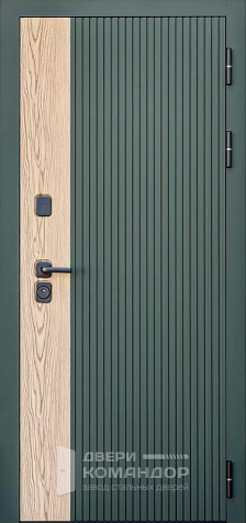 Зеленая дверь входная в квартиру №11 - наружная сторона