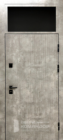 Входная дверь с верхней фрамугой зеркало №24 - наружная сторона