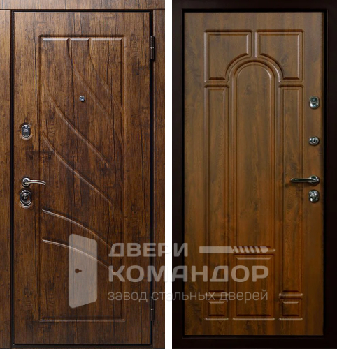 Металлическая дверь с деревянной отделкой №66