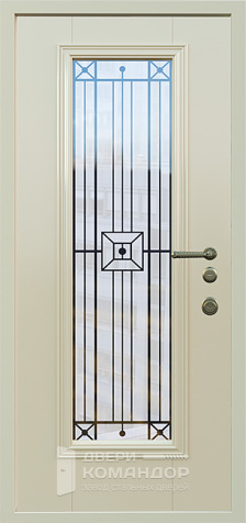 Дверь со стеклом входная уличная №18 - внутренняя сторона