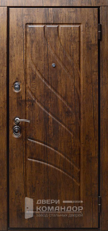 Металлическая дверь с деревянной отделкой №66 - наружная сторона