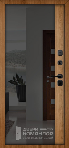 Входная дверь звукоизоляционная с зеркалом №28 - внутренняя сторона