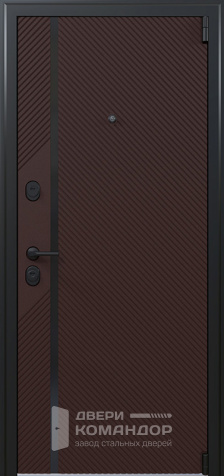 Коричневая дверь сейфовая металлическая №31 - наружная сторона