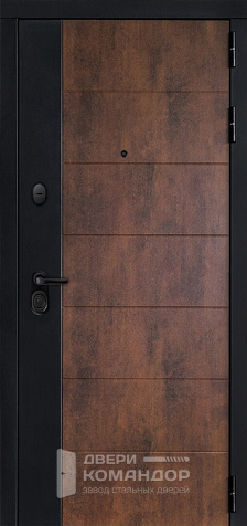 Дверь уличная с терморазрывом и зеркалом №82 размером 860x2050 мм - наружная сторона