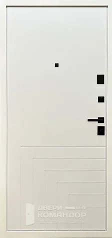 Белая входная дверь в пленке ПВХ №19 - внутренняя сторона