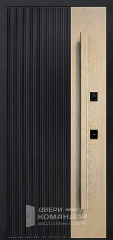 Входная дверь холод тепло с ручкой-рейлингом №67 размером 860x2050 мм - внутренняя сторона