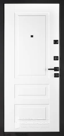 Входная дверь в каркасный дом зеленого цвета №3 - внутренняя сторона