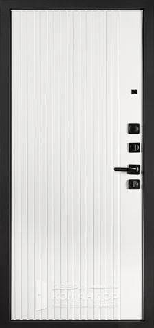 Тёмно серая железная дверь уличная №4 - внутренняя сторона