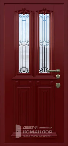 Металлическая дверь со стеклом №21 - внутренняя сторона