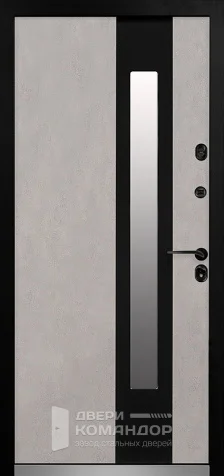 Железная дверь со стеклом уличная №3 размером 860x2050 мм - внутренняя сторона