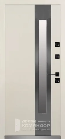 Дверь входная металлическая со стеклопакетом №4 размером 860x2050 мм - внутренняя сторона