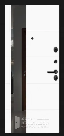 Дверь уличная с терморазрывом и зеркалом №82 размером 860x2050 мм - внутренняя сторона